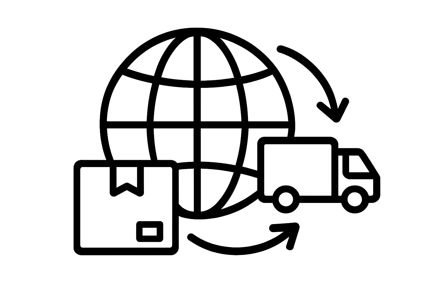 International Shipping icon, transparent background